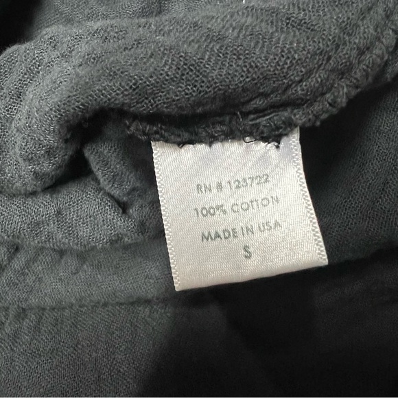 Xirena Top Womens Small Gauze Faded Black Long Sleeve Button Front Cotton - Picture 5 of 7